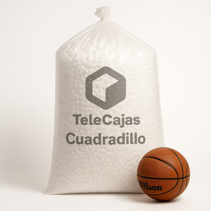 Bolsa Grande de Chips de Relleno en forma de Dados o Tacos. Saco de 333 Litros. Proteja sus productos durante el envío