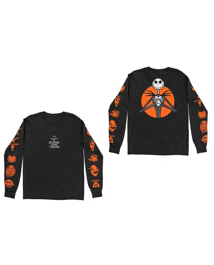 Disney - Camiseta Manga Larga "All Characters Orange" Unisex