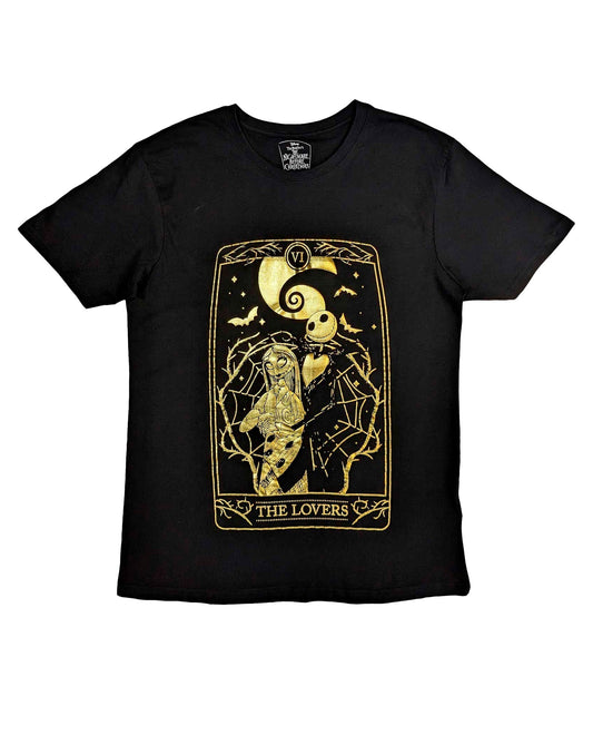 Disney - Camiseta "The Nightmare Before Christmas: Jack & Sally Lovers" Unisex (EFECTO BRILLANTE)