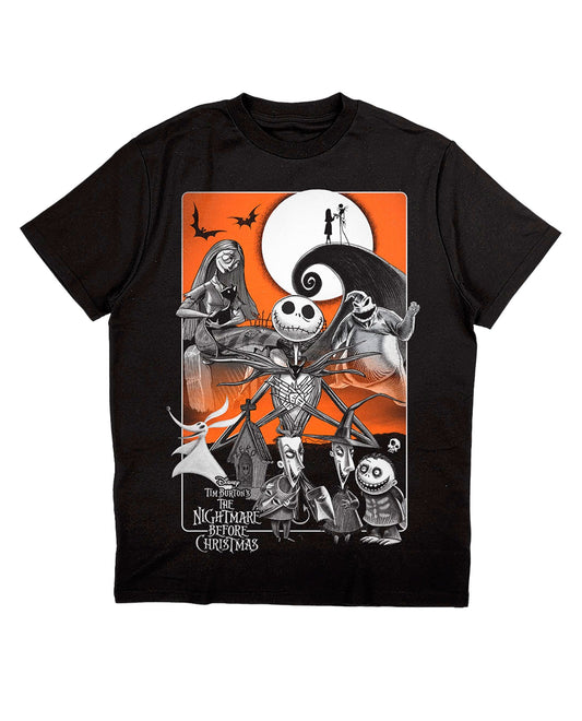 Disney - Camiseta "The Nightmare Before Christmas: Orange Moon" Unisex
