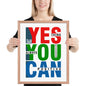 Cuadro decorativo  Yes You Can con marco