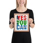 Cuadro decorativo  Yes You Can con marco
