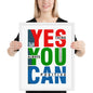Cuadro decorativo  Yes You Can con marco