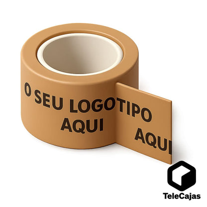 Cinta Adhesiva Personalizada con tu logo. Varias longitudes y tintas a elegir | Alto Adhesivo | Cliché y Dibujos Gratis | 180 unidades (5 cajas)