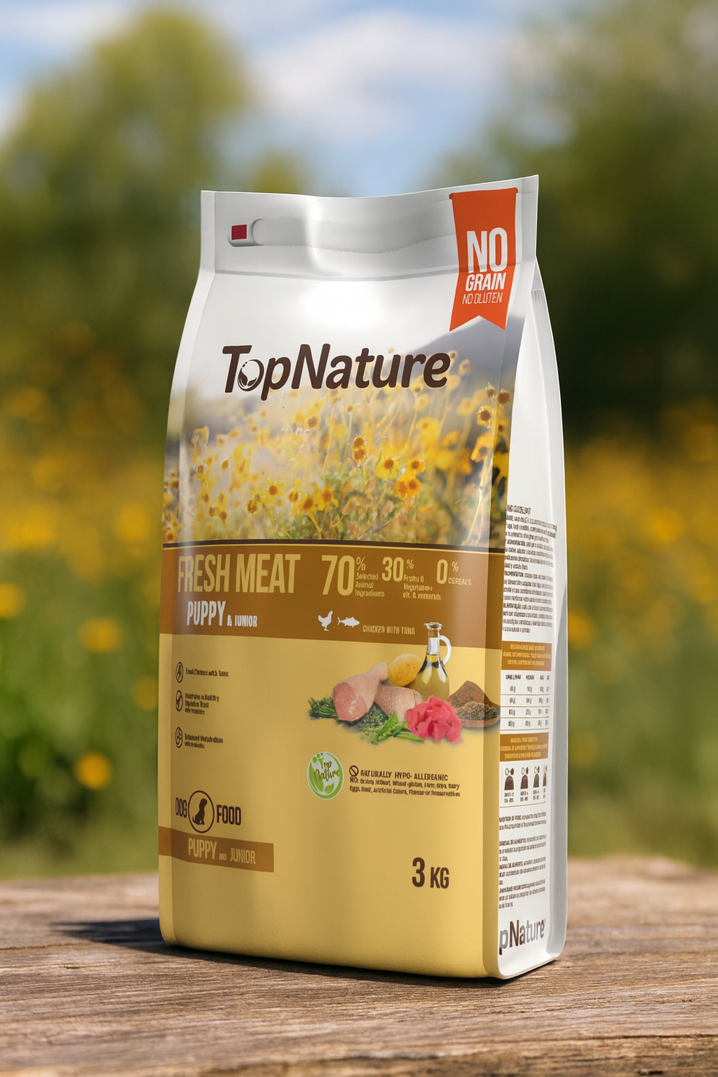 🐶 TopNature Puppy &amp; Junior – Fresh Meat 3 kg