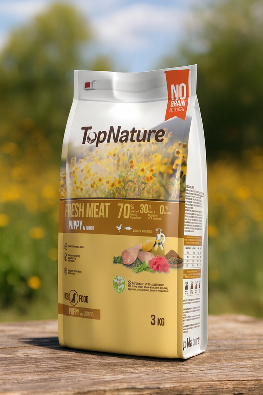 🐶 TopNature Puppy &amp; Junior – Fresh Meat 3 kg
