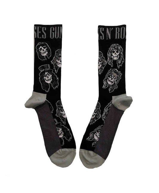 Guns N' Roses - Calcetines "Skulls Band Monochrome