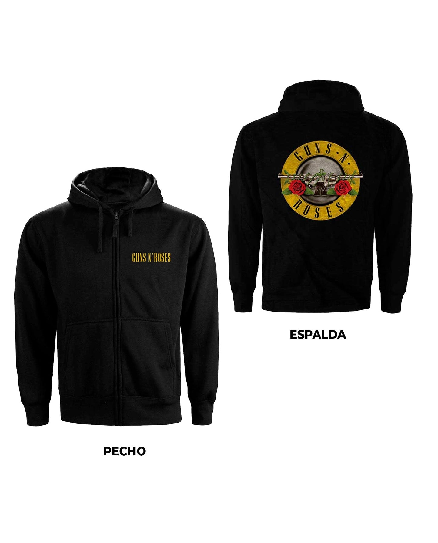Guns N' Roses - Sudadera Cremallera "Classic Logo" Unisex