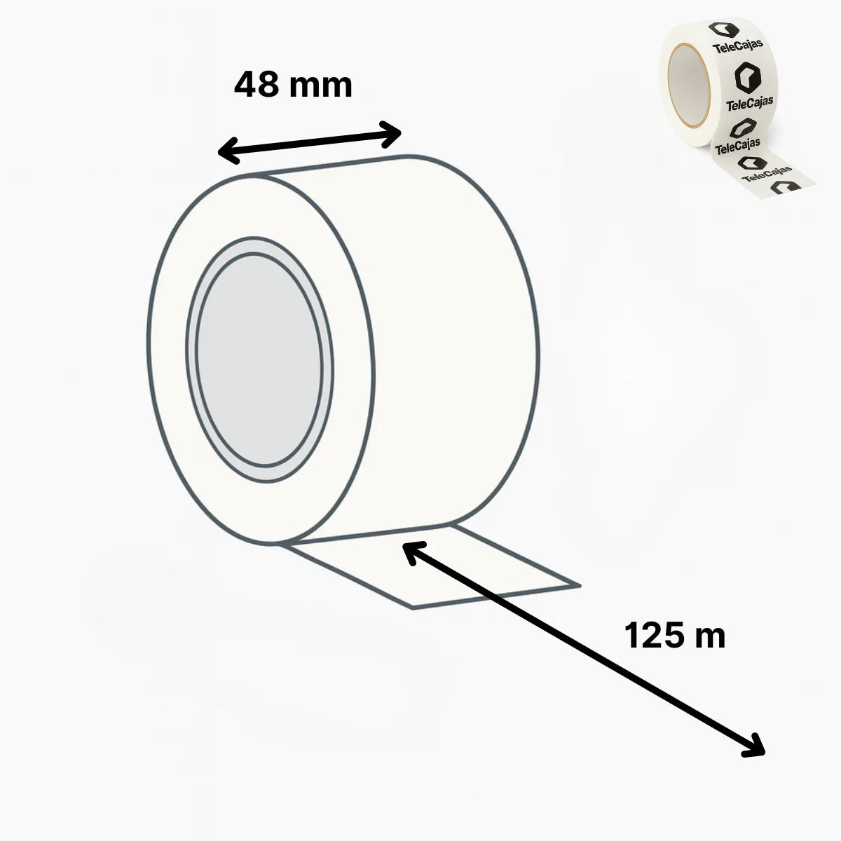 Cinta Adhesiva Profesional TeleCajas - Precinto Resistente para Embalar Cajas Alta Adherencia