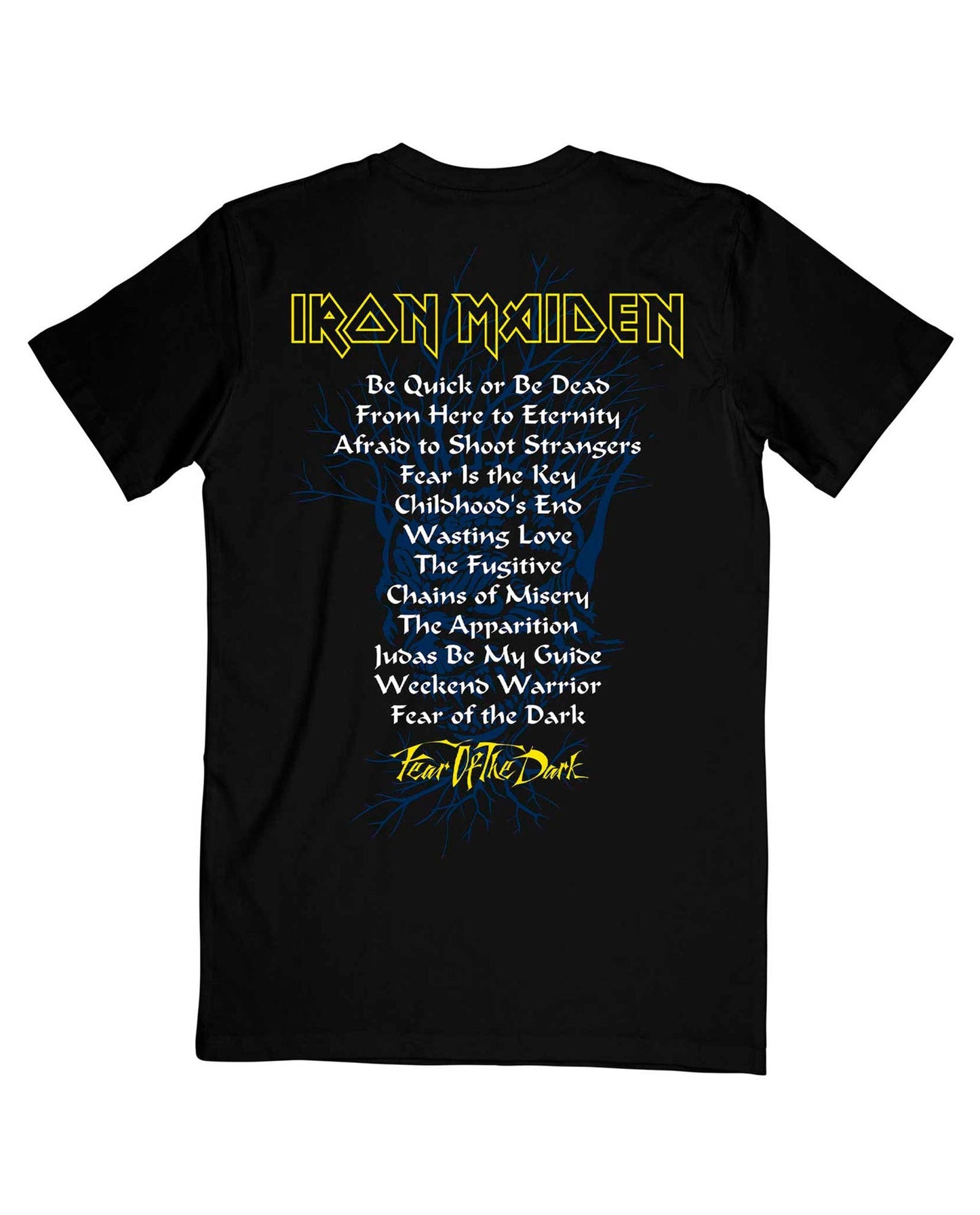 Iron Maiden - Camiseta "Fear of the Dark Album Tracklisting" Unisex