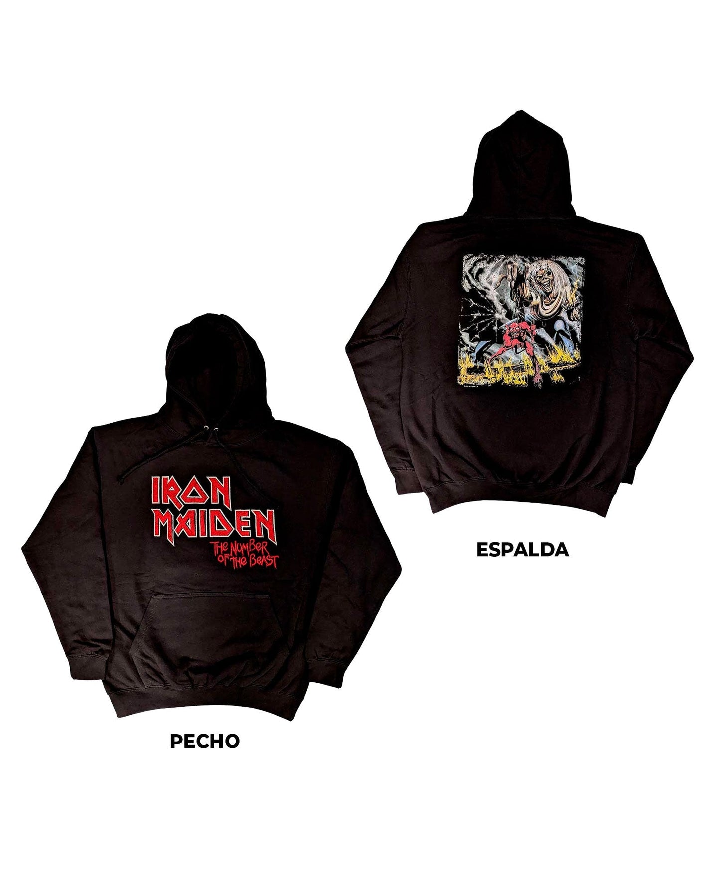 Iron Maiden - Sudadera "Number of the Beast Vintage Logo" Unisex