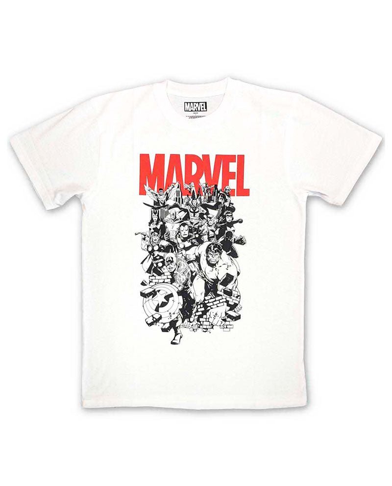 Marvel - Camiseta "Black & White Characters" Unisex