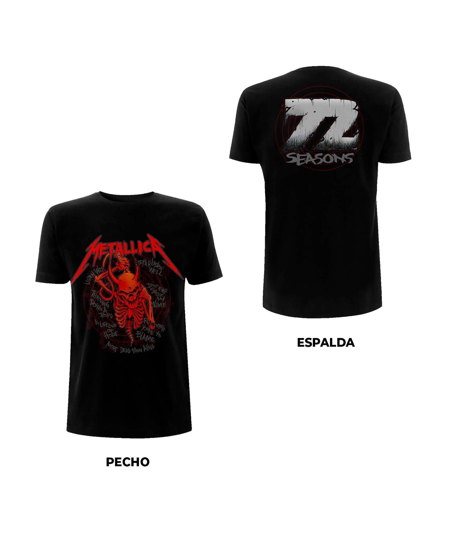 Metallica - Camiseta "Skull Screaming Red 72 Seasons" Unisex