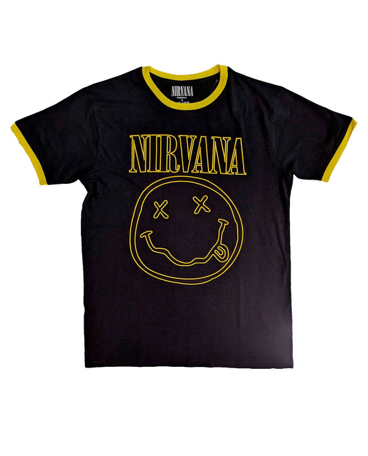 Nirvana - Camiseta "Outline Happy Face" Unisex