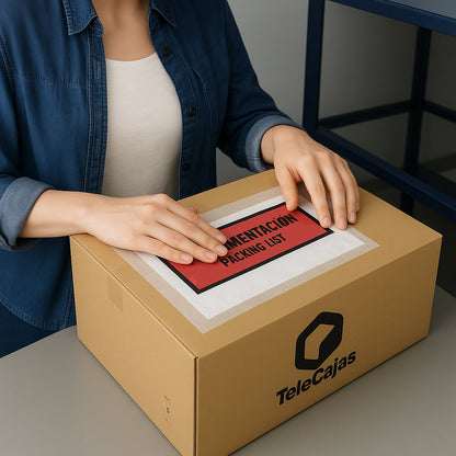 1000 Packing List | 225x122 mm (Interior); Exterior: 235x132 mm | A4 Doblado en 3 | Sobre adhesivo para Albaranes y Documentación | Pack de 1000 Bolsas