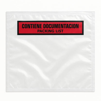 1000 Packing List A6+ | 165x122 mm (Interior); Exterior: 175x132 mm | A4 Doblado en 4 | Sobre adhesivo para Albaranes y Documentación | Pack de 1000 Bolsas