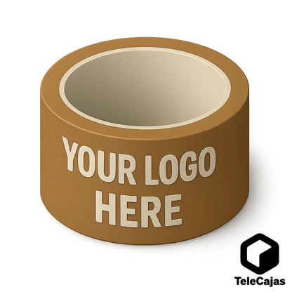 Cinta Adhesiva Personalizada con tu logo. Varias longitudes y tintas a elegir | Alto Adhesivo | Cliché y Dibujos Gratis | 180 unidades (5 cajas)