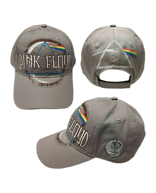 Pink Floyd - Gorra Béisbol "The Dark Side of the Moon Distressed" Gris