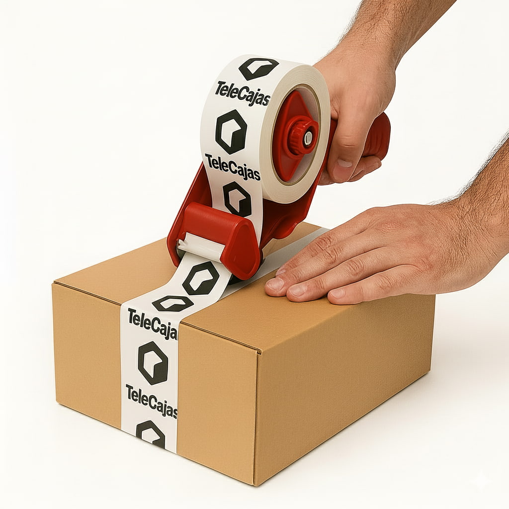 Cinta Adhesiva Profesional TeleCajas - Precinto Resistente para Embalar Cajas Alta Adherencia