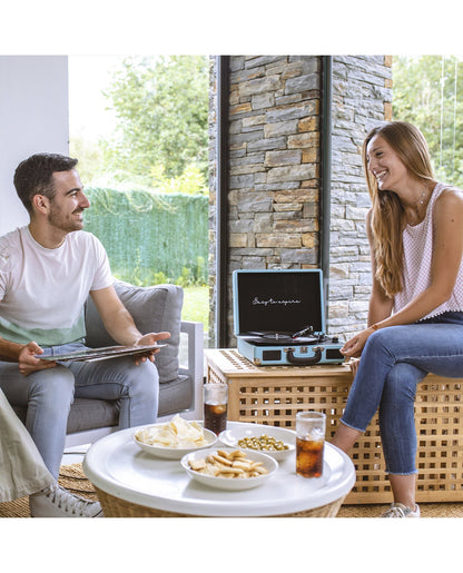 Prixton - Tocadiscos Bluetooth VC400 Azul