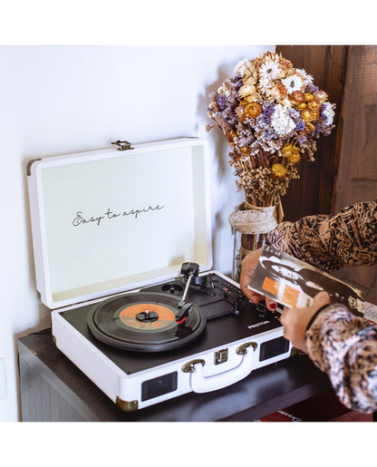 Prixton - Tocadiscos Bluetooth VC400 Blanco