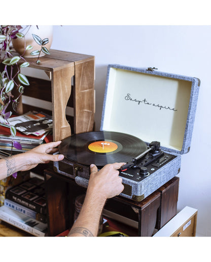 Prixton - Tocadiscos Bluetooth VC400 Gris