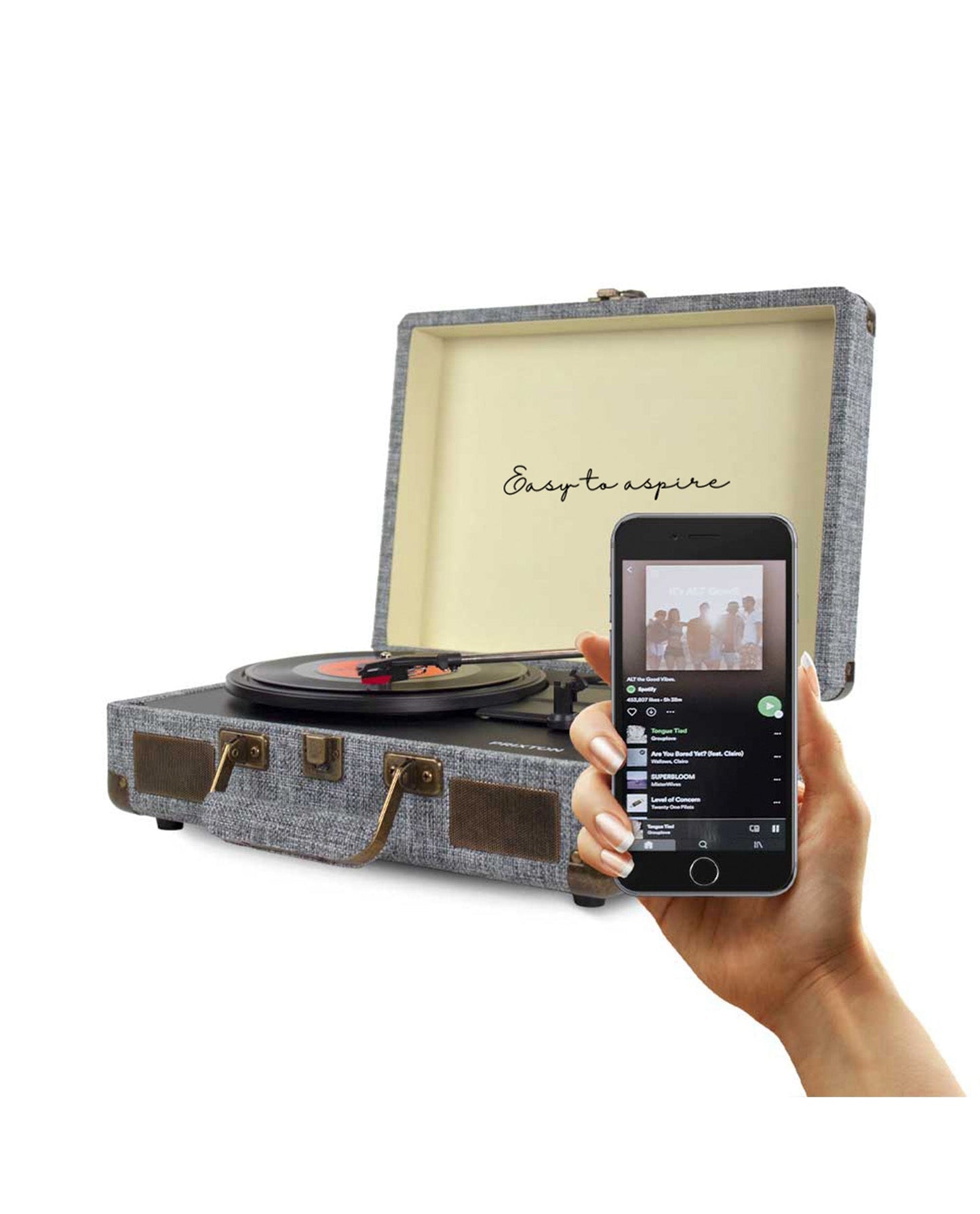 Prixton - Tocadiscos Bluetooth VC400 Gris