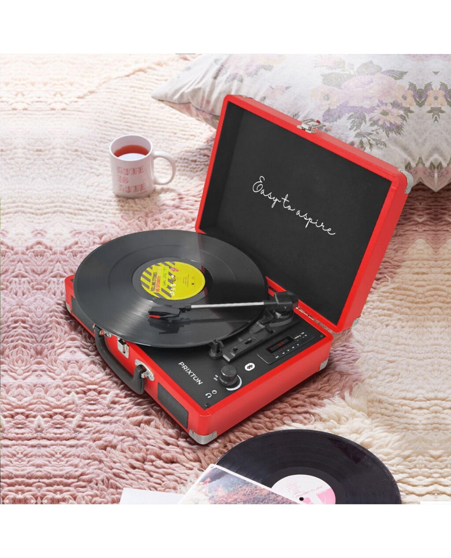 Prixton - Tocadiscos Bluetooth VC400 Rojo