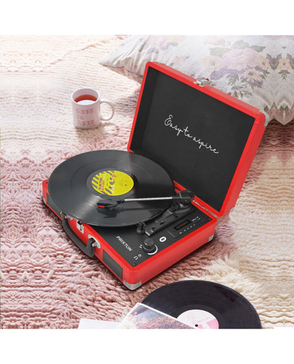 Prixton - Tocadiscos Bluetooth VC400 Rojo