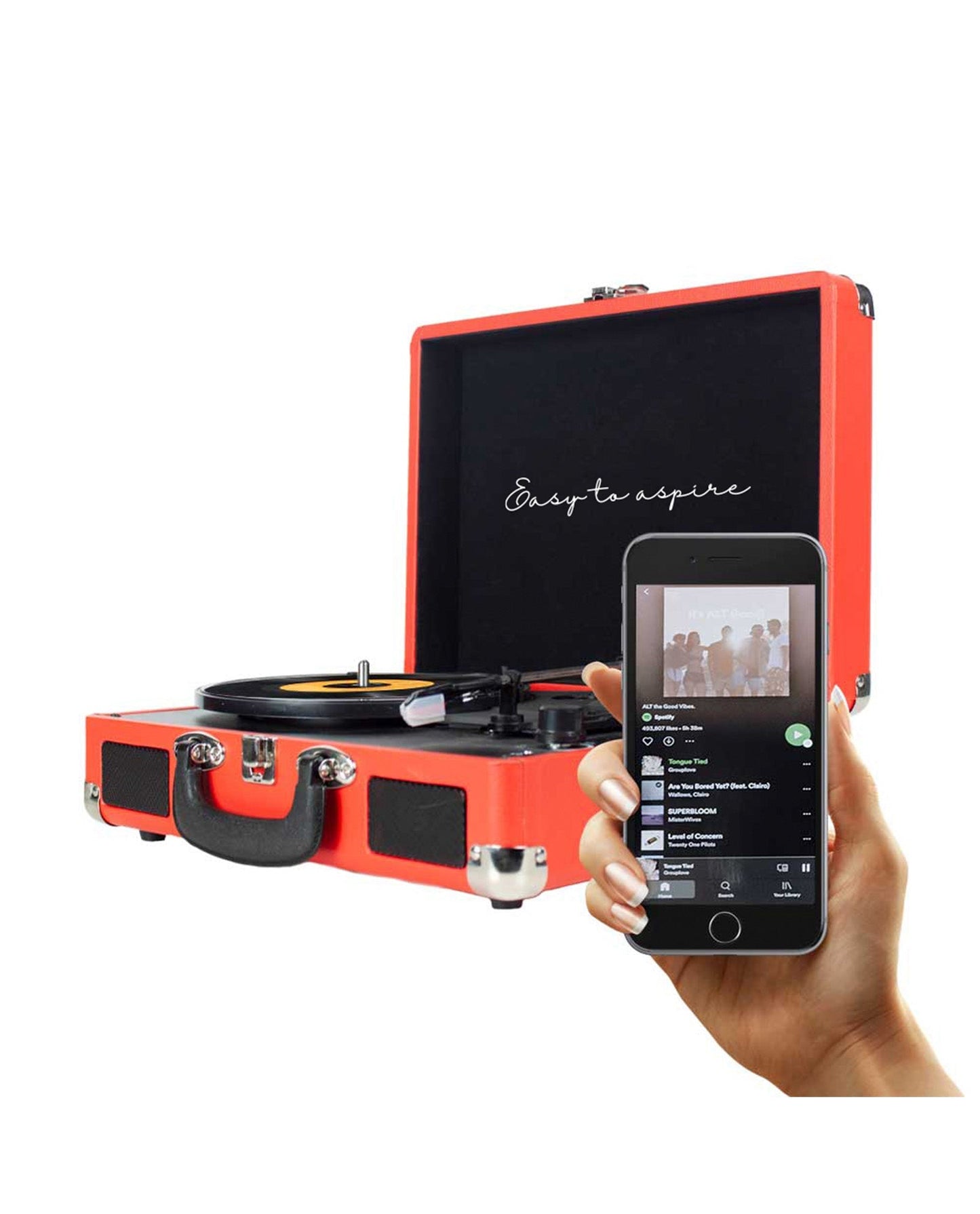 Prixton - Tocadiscos Bluetooth VC400 Rojo