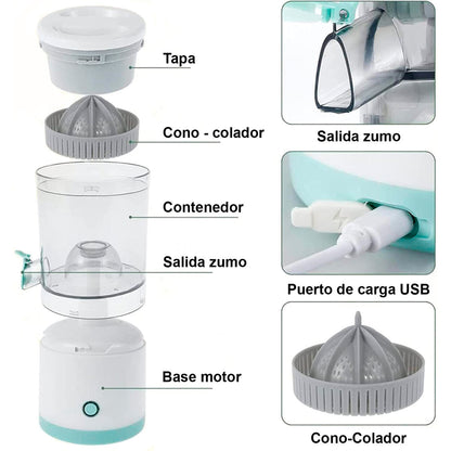 Exprimidor Automático Portátil Recargable – Jugo Fresco sin Esfuerzo
