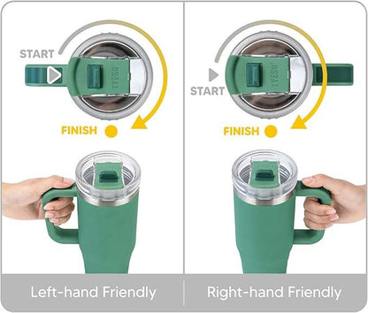 Taza Térmica 1200 ml de Acero Inoxidable con Pajita