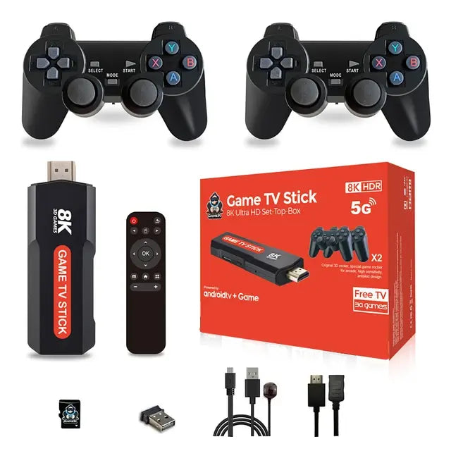 TV Stick para Juegos 8K (con 2 mandos)