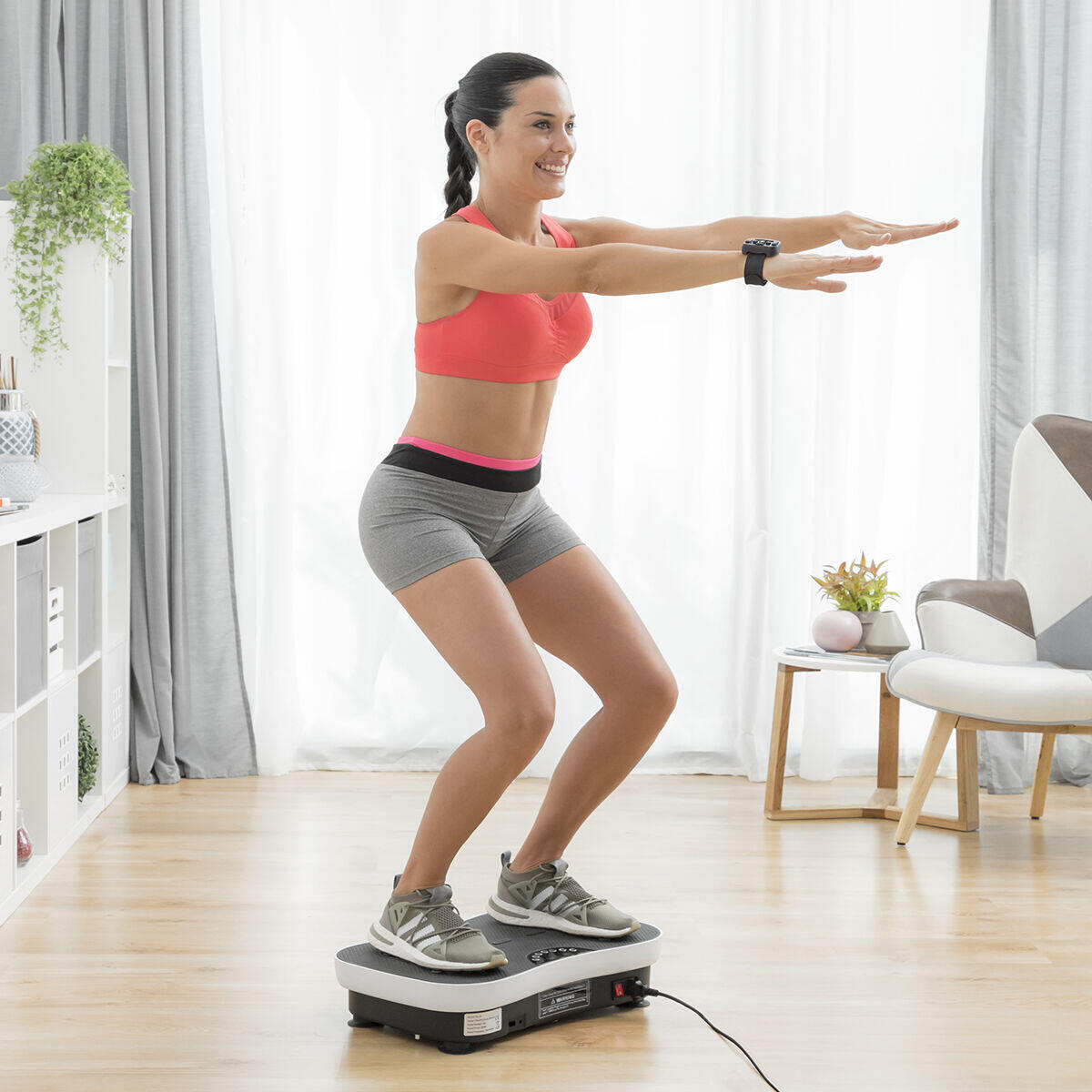 Plataforma Vibratoria de Entrenamiento con Accesorios y Guía de Ejercicios Vybeform