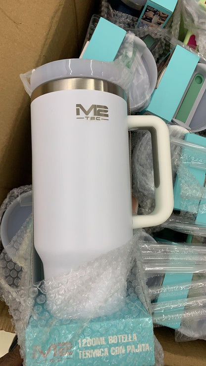 Taza Térmica 1200 ml de Acero Inoxidable con Pajita