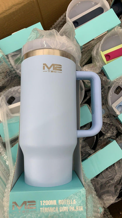 Taza Térmica 1200 ml de Acero Inoxidable con Pajita