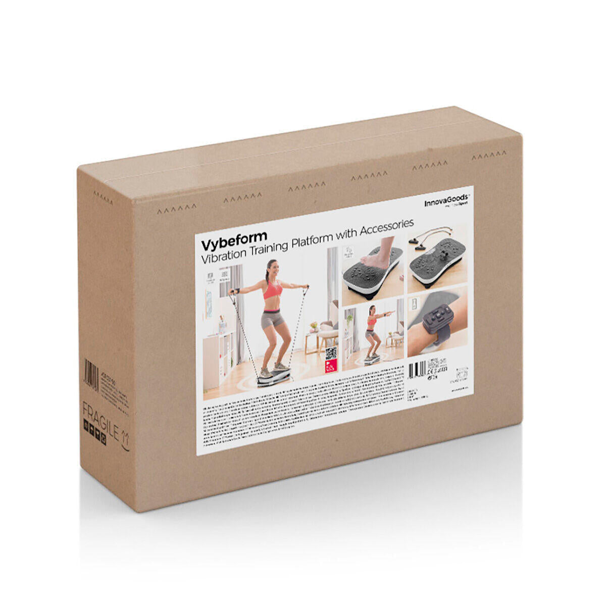 Plataforma Vibratoria de Entrenamiento con Accesorios y Guía de Ejercicios Vybeform