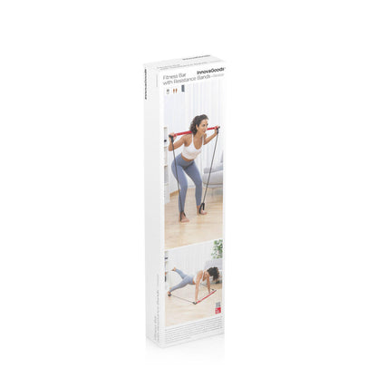 Barra de Fitness con Bandas Elásticas y Guía de Ejercicios Resibar InnovaGoods