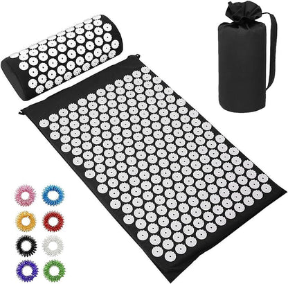 Esterilla de Acupresion negro: Alivio Natural para el Estrés y el Dolor