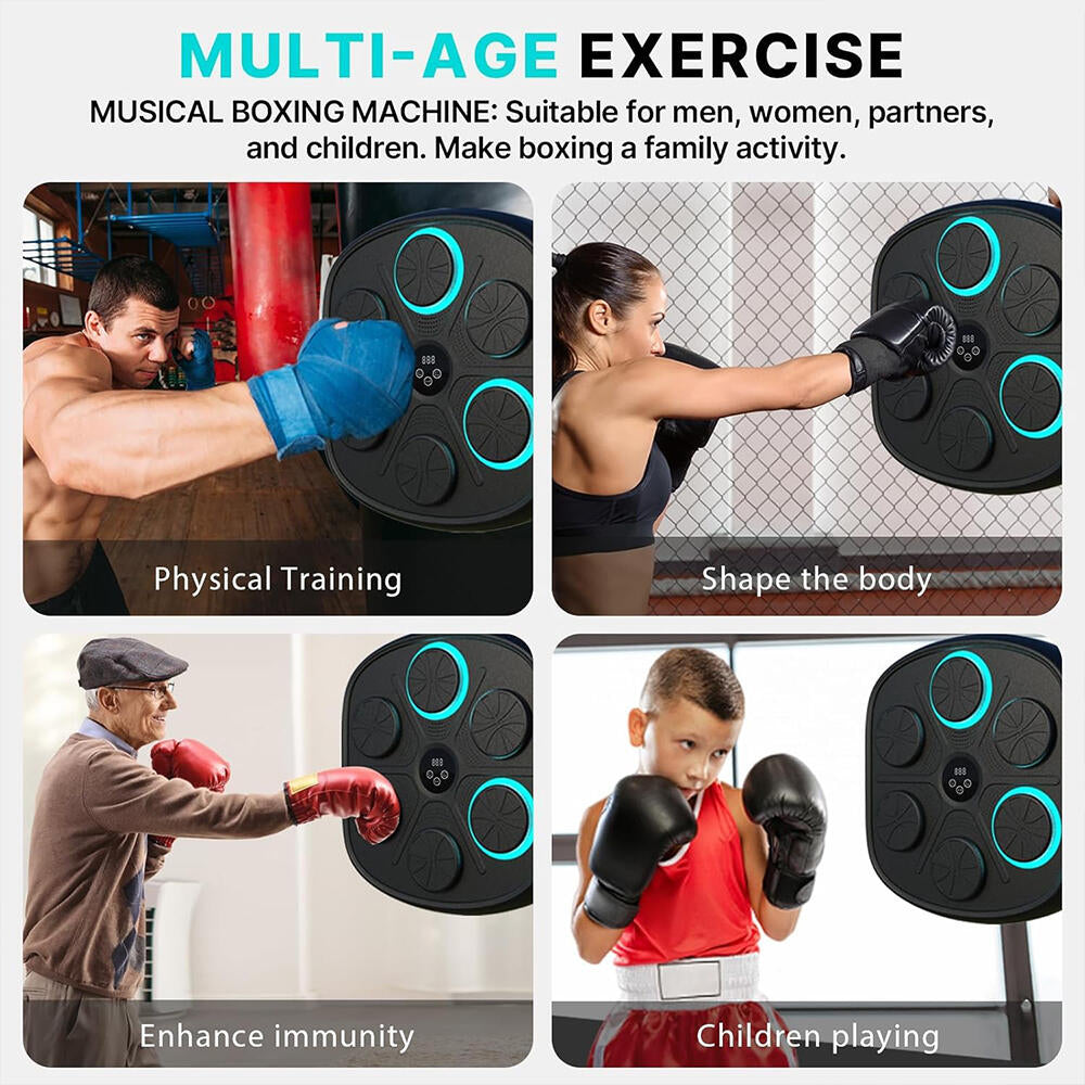 Máquina De Boxeo Electrónica de Música Inteligente con 2 Guantes