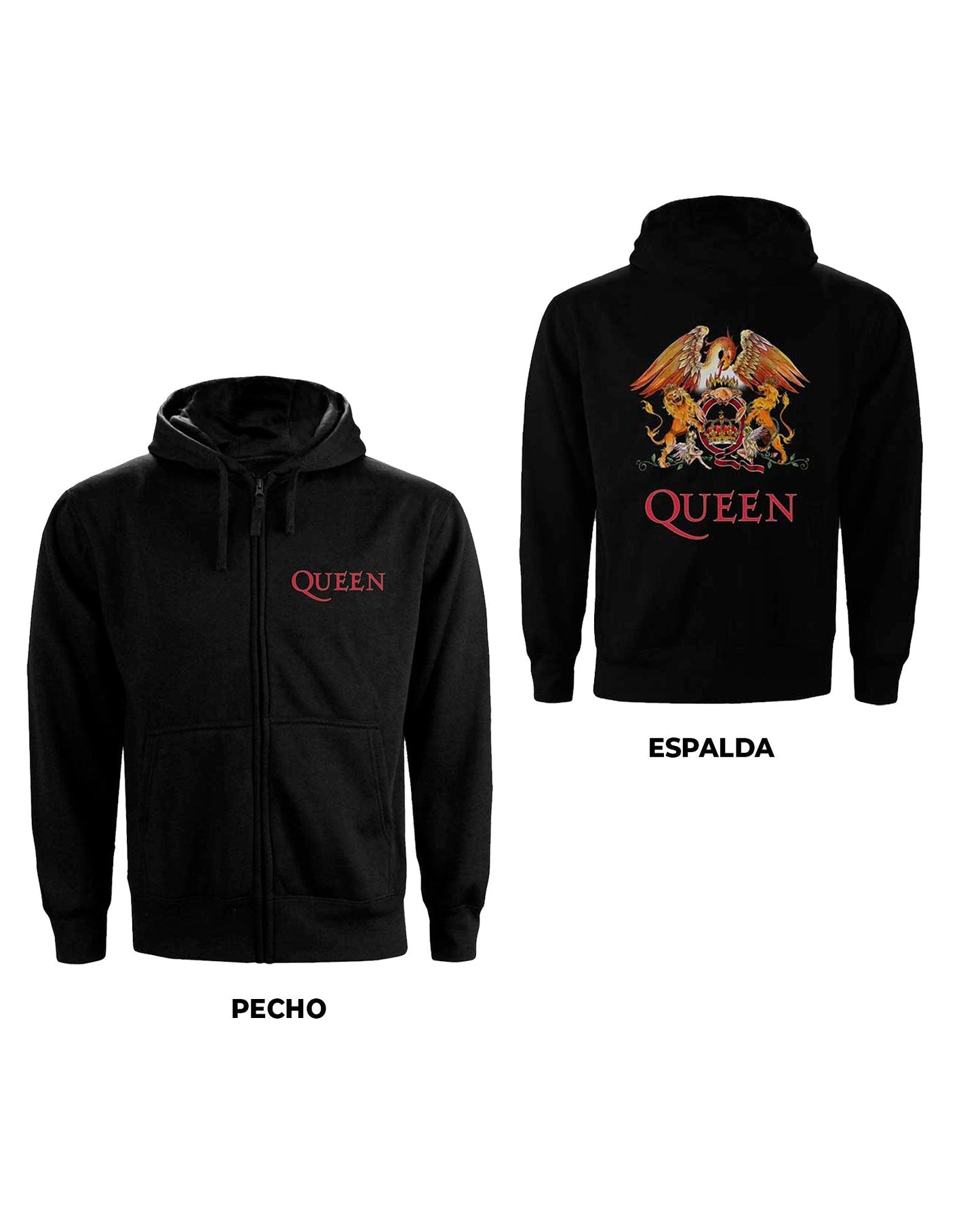 Queen - Sudadera Cremallera "Classic Crest"