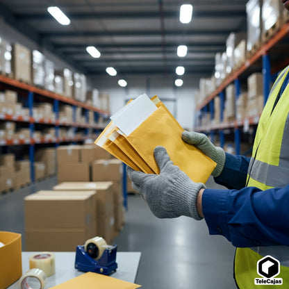 TELECAJAS | 100 Sobres 150x215 mm Acolchados 13C | Pack 100 con Burbuja Protectora y Autocierre | Envíos Seguros de Objetos Frágiles y Correspondencia A5 | Pack de 100