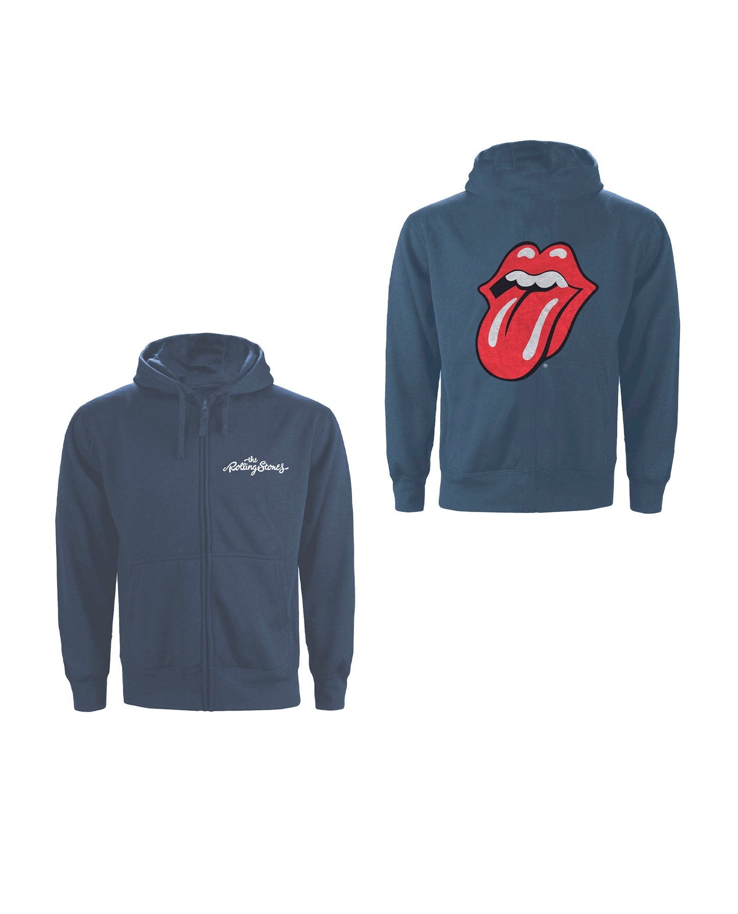 The Rolling Stones - Sudadera Cremallera "Classic Tongue" Unisex