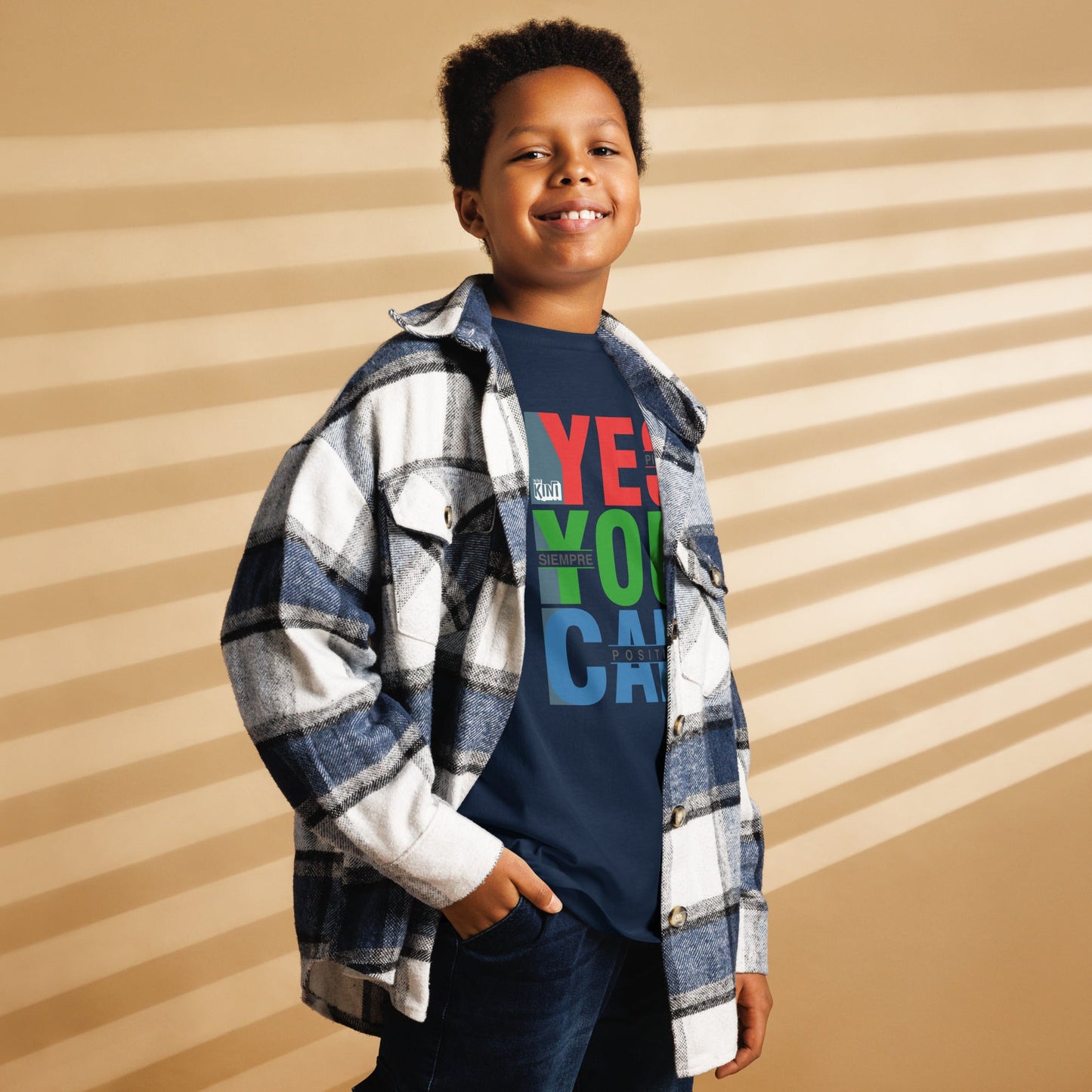 Camiseta para niño Piensa Positivo